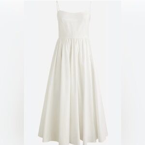 J.Crew A-line Stretch cotton poplin midi dress